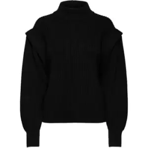 image of Selected Femme Long Sleeve Knit Jumper - Black