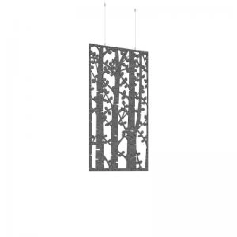 Image of Piano Chords Acoustic Patterned Hanging Screens In Dark Grey H1200 x W600mm with Hanging Wires And Hooks - Shatter (4 Pack)