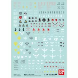 image of Bandai Hobby No. 107 Mobile Suit Gundam UC 1 , Bandai Gundam Decal Hobby Decals