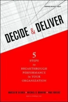 Image of Decide and Deliver by Marcia Blenko Hardback