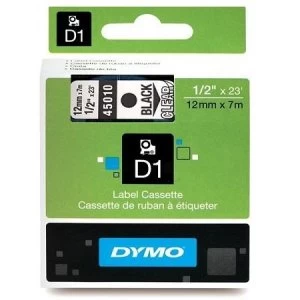 image of Dymo 45806 Black On Blue Label Tape 19mm x 7m