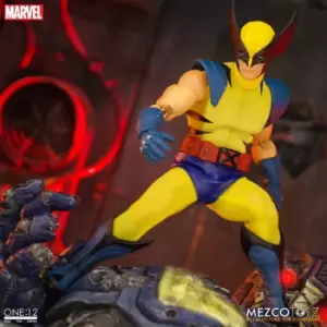 Image of Mezco One:12 Collective Marvel Comics Figure - Wolverine Deluxe Steel Boxed Set
