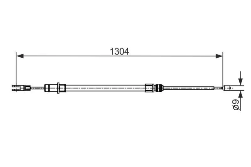 Image of Bosch 1 987 482 431 Brake Cable 1304mm Cable,parking brake (124)