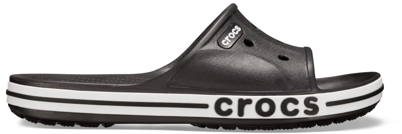 Image of Crocs Unisex Bayaband Slides Black / White W4/M3