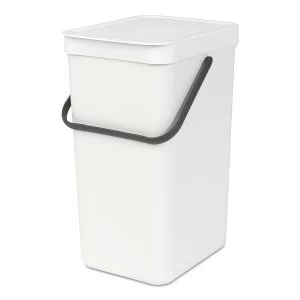 image of Brabantia 16L Sort and Go Bin - White