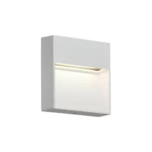 Image of Knightsbridge - LED Square Wall /Guide light - White, 230V IP44 2W