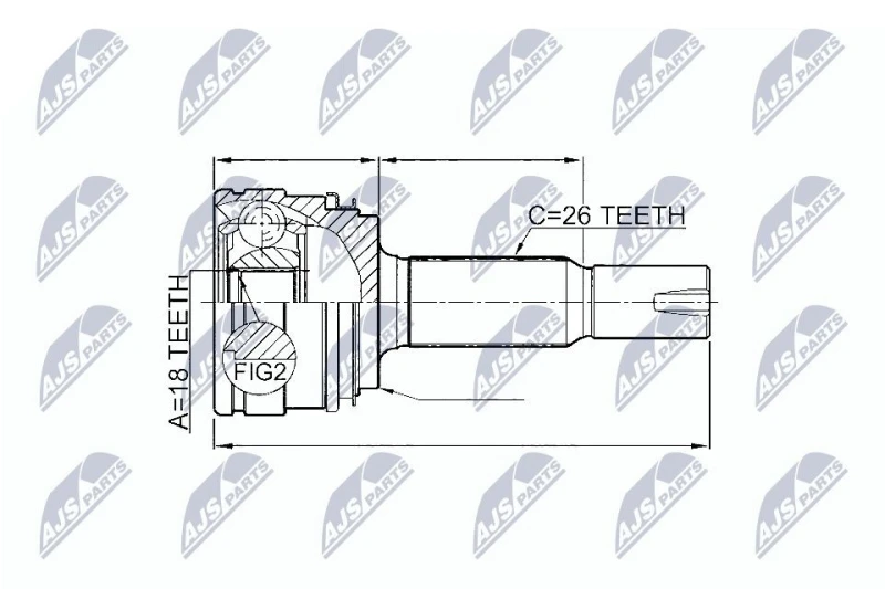 Image of NTY CV joint kit NTY NPZ-TY-085