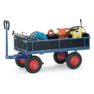 Image of Four Sided Turntable Truck 1200 x 800mm 1000kg Capacity Pneumatic Tyre