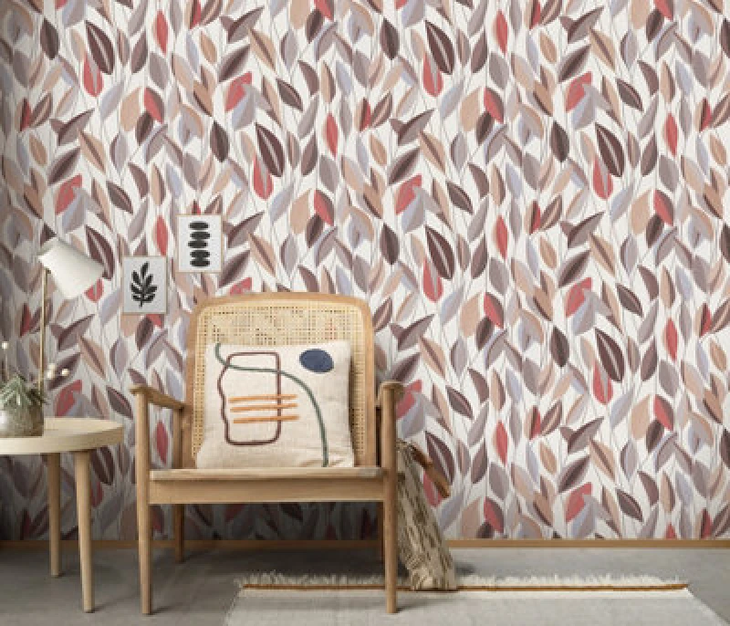 Image of Erismann Foliage Leaf Vinyl Wallpaper