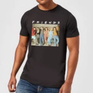 Image of Friends Retro Character Shot Mens T-Shirt - Black