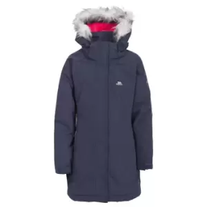 Image of Trespass Childrens Girls Fame Waterproof Parka Jacket (5-6 Years) (Navy)