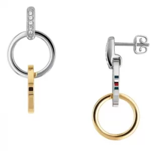 image of Tommy Hilfiger Gold Plated Box Chain Earrings