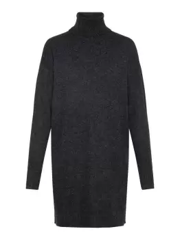 image of VERO MODA Rollneck Knitted Dress Women Black