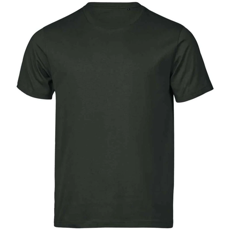 Image of TEE JAYS Mens Urban Luxury T-Shirt in Dark Green Size: XS Dark Green Male XS