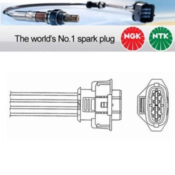 Image of 1x NGK NTK Oxygen O2 Lambda Sensor OZA334-SZ2 OZA334SZ2 (0496)