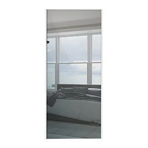 Image of Wickes Sliding Wardrobe Door White Framed Mirror 2220 x 914mm