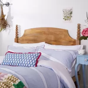 Image of Joules Diagonal Clipped Kingsize Duvet Cover Set, Blue