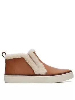 Image of TOMS Toms Bryce Faux Fur Lined Boots, Tan, Size 5, Women