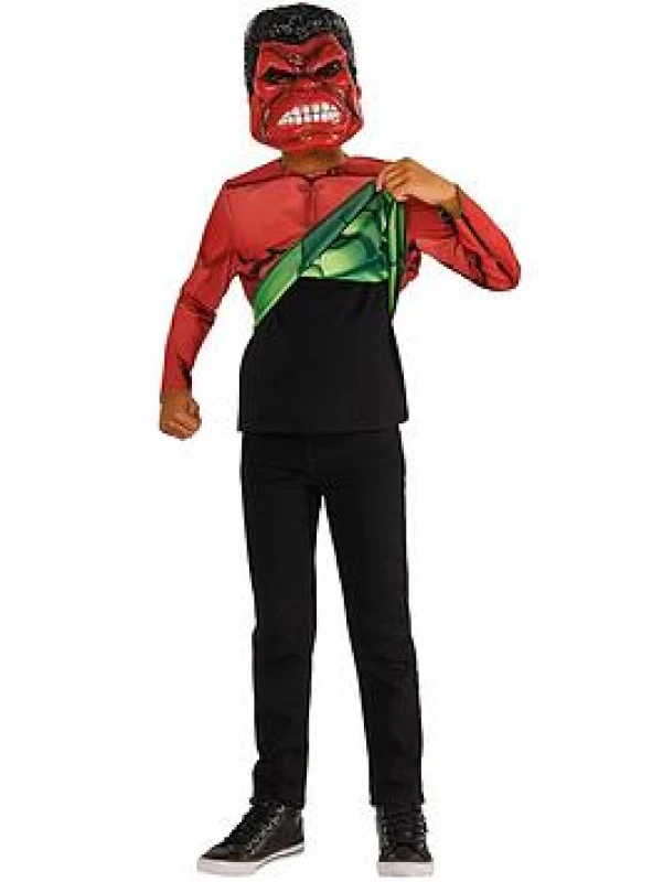 Image of Marvel Hulk Reversible Costume One Colour WHRZB Unisex 7-8