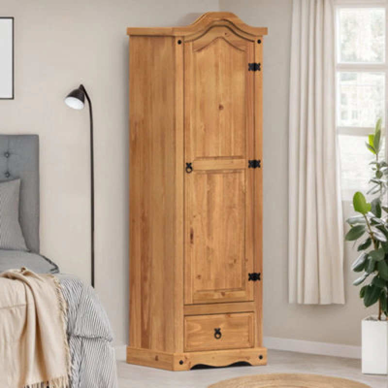 Image of MERCERS FURNITURE Corona 1 Door 1 Drawer Arch Top Wardrobe 5060335869050