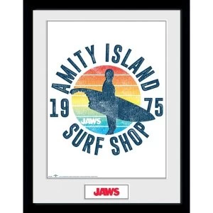 Image of Jaws Amity Island Surf Shop Collector Print