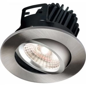 Image of KnightsBridge FireKnight Tilt 7W IP20 LED Downlight With Brushed Chrome Bezel - Cool White