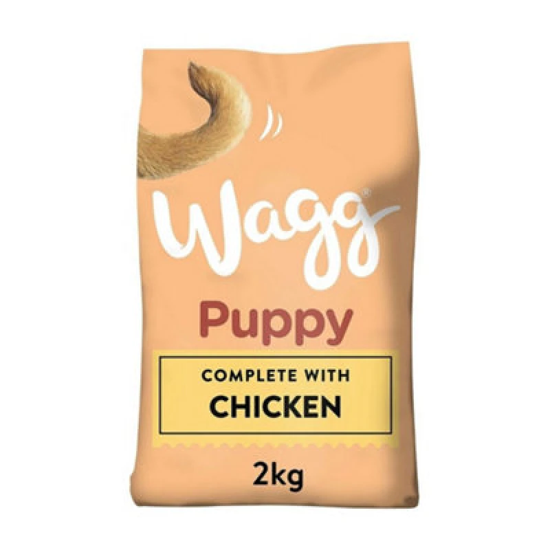 Image of Wagg Complete Growing Support Dog Puppy Dried Dry Food With Chicken 2Kg Bag