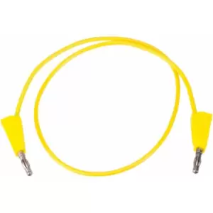 image of R-tech - 524593 Test Lead 50cm 4mm Stackable Plugs Yellow