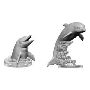 image of WizKids Deep Cuts Unpainted Miniature Dolphins Case (6)