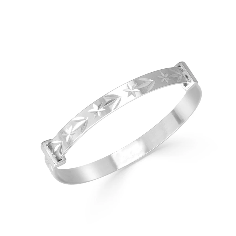 Image of Espree Childs Diamond Cut Star and Arrow Design Bangle Silver unisex One Size