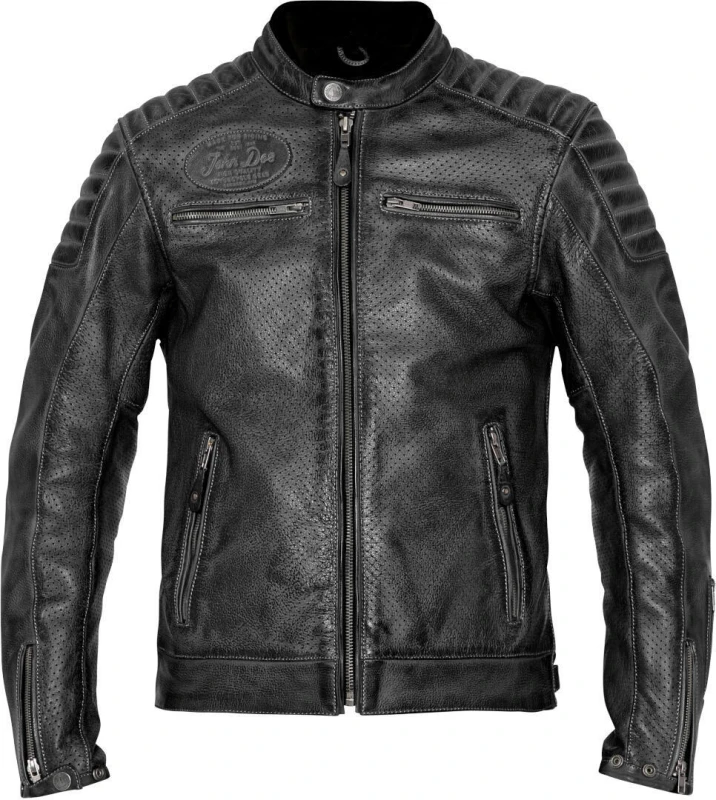 Image of John Doe Leather Jacket Storm Black Size M