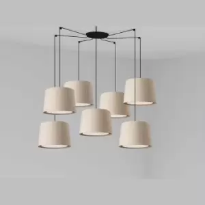 Image of Samba Black, Beige Pendant Suspension Pendant Lamp 7 Light