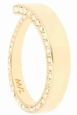 Ladies Karen Millen Silver Plated Contoured Crystal Ring ML KMJ934-22-02ML