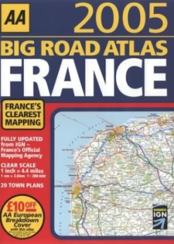 Image of Aa 2005 Big Road Atlas France by Institut Gographique National Paperback