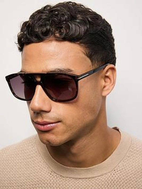 Image of TOM FORD FT1338 BRIANNA-02 52K Unisex Sunglasses Acetate Havana Roviex Squared Normal Havana Sunglasses Unisex Acetate