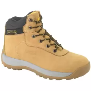 Image of Delta Plus Unisex Nubuck Leather Hiker Safety Boots (9 UK) (Tan) - Tan