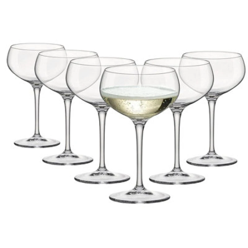 Image of Bormioli Rocco Bartender Glass Champagne Coupe Saucers - 305ml - Clear - Pack of 6 Clear unisex