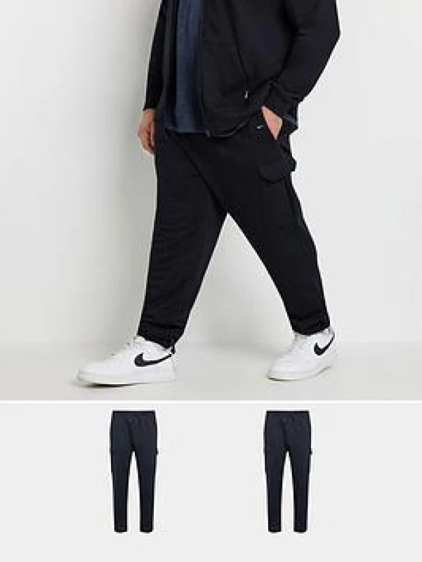 Image of BadRhino BadRhino Men 2 Pack Cargo Joggers in Blue Size: 3X-Large Blue XXXL Male 5063111757565