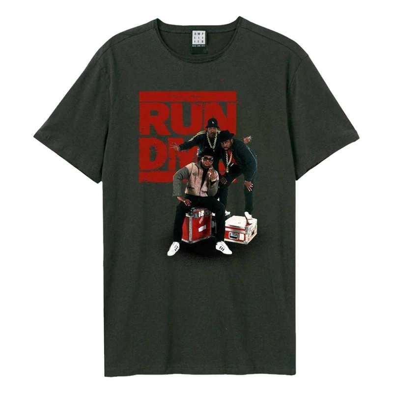 Image of Amplified Mens Crate Run DMC T-Shirt in Charcoal Size: XS Charcoal Male XS