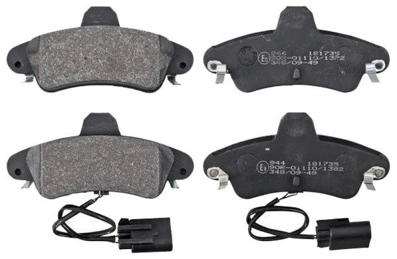 Image of A.B.S. 37498 Brake pad set with integrated wear sensor Brake Pad Set,disc brake (402)