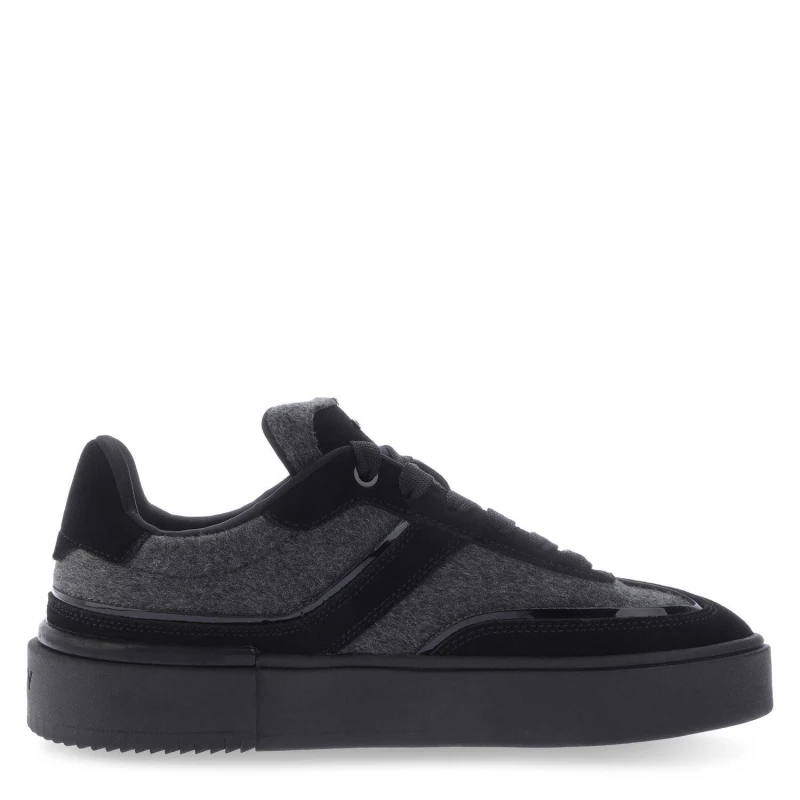 Image of DKNY Bethan Lace Up Trainers Black Grey female UK 4