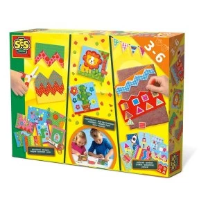 Image of SES Creative - Childrens I Learn to Cut Make Mosaics and Perforate Set 3-6 Years (Multi-colour)