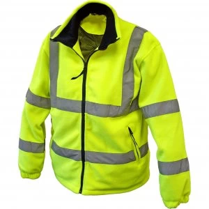 Image of Scan Hi Vis Fleece Jacket Yellow XL