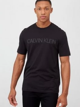 image of Calvin Klein Jeans Two Tone Logo T-Shirt - Black