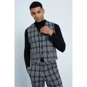 Image of I Saw It First Black Check Waistcoat - Black