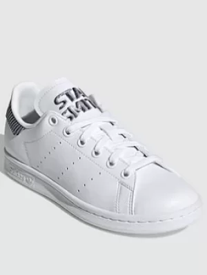 Image of adidas Originals Unisex Junior Stan Smith J, White/Red, Size 5