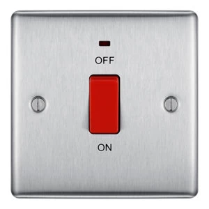 Image of BG Cooker Raised Socket - Brushed Steel