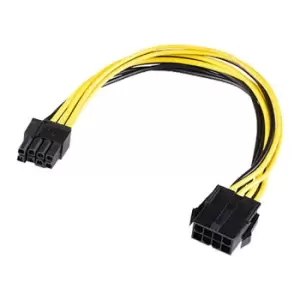 image of Akasa 12V ATX 8 Pin zu 6+2 PCIe-Kabel - Cable - 0.2 m