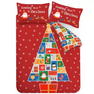 image of Catherine Lansfield Countdown To Christmas Duvet Cover Set