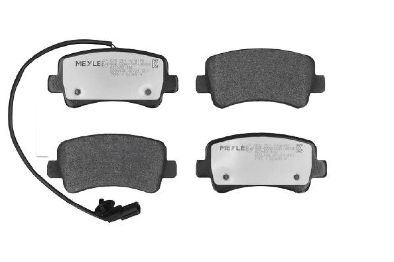Image of MEYLE 025 251 1218/PD Brake pad set Rear Axle, incl. wear warning contact, MEYLE-PD Quality, with anti-squeak plate Brake Pad Set,disc brake (402)